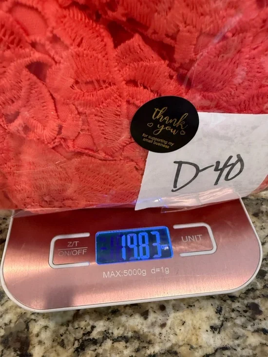 Ronnie Nicole coral pink lace sleeveless midi dress SZ 16 - Picture 14 of 14